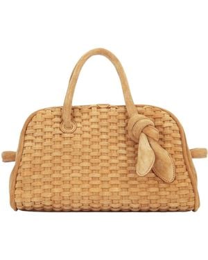 Jacquemus Le Petit Turismo Woven Tote Bag - Metallic