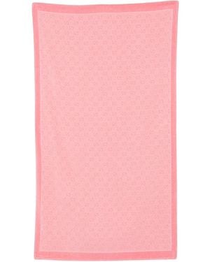 Gucci Gg Terrycloth Jacquard Beach Towel - Pink