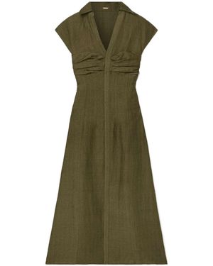 Cult Gaia Pleated Detail Dress - Green