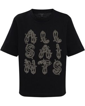 AllSaints Ella Lisa Bead-Embellished T-Shirt - Black