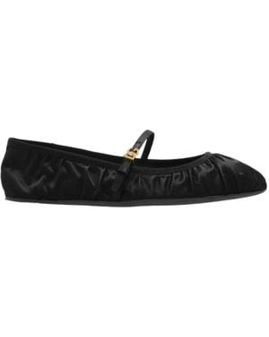 フラットシューズ Dolce&Gabbana DG LOGO SATIN BALLETS Dolce & Gabbana Dg Logo Satin Ballets in Black | Lyst