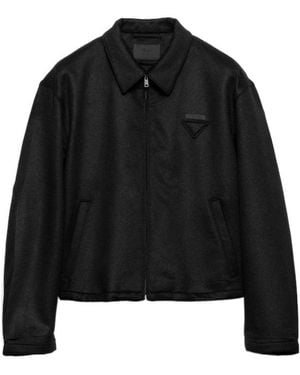 Prada Wool And Cashmere Blouson Jacket - Black