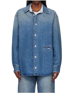 MM6 by Maison Margiela Long-Sleeved Denim Shirt - Blue
