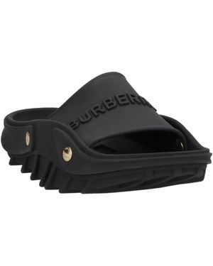 Burberry Simple Plastic Slippers - Black