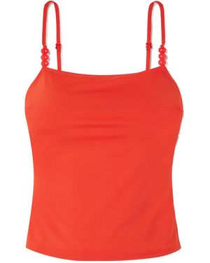 STAUD Cleo Halter Swimsuit - Red