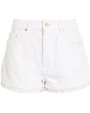 Ganni Denim Mini Shorts - White