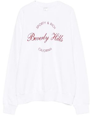 Sporty & Rich Long-Sleeved Sweatshirt - White