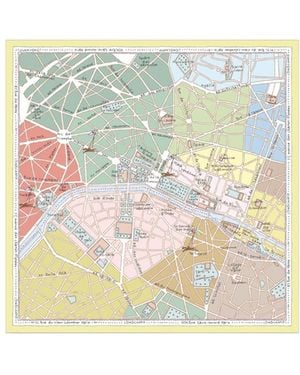 Longchamp A La Découverte De Paris Silk Scarf - White