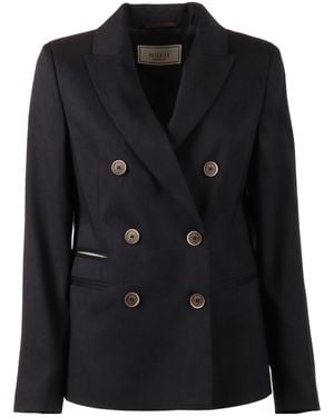 Peserico Double-Breasted Blazer - Black