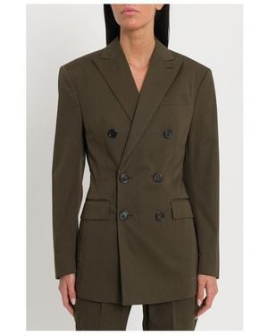 DSquared² Double-Breasted Blazer - Green