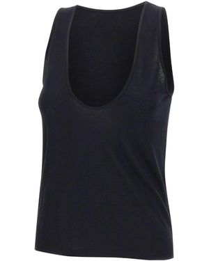 Loulou de Saison Albia Scoop Neck Sleeveless Top - Blue