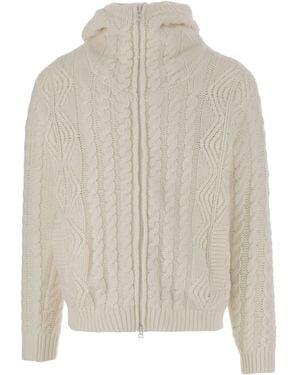 C.P. Company Cable-Knit Cardigan - White