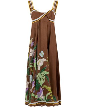 ALÉMAIS Alfie Floral Maxi Dress - Brown