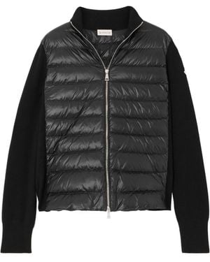 Moncler Quilted Down Cardigan - Black