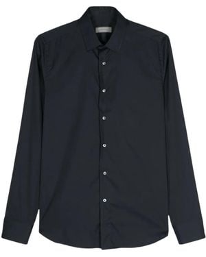 Canali Classic-Collar Long-Sleeve Shirt - Blue