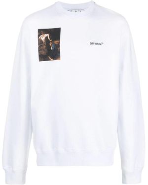 Off-White c/o Virgil Abloh Caravaggio-Print Sweatshirt - White