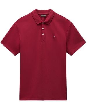 Napapijri Ealis Piqué Short Sleeve Polo Shirt - Red