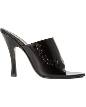 Magda Butrym Patent Open-Toe High Heel Mules - Black