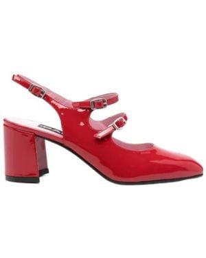 CAREL PARIS Carel Buckle Heel Pumps - Red