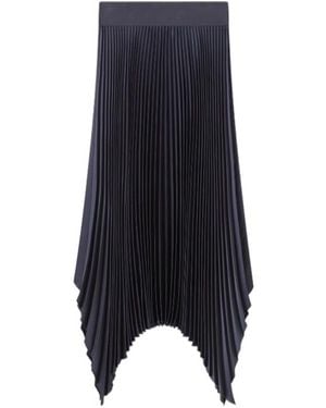 JOSEPH Ade Knit Weave Plissé Skirt - Blue