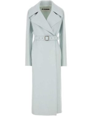 Jil Sander Long-Sleeved Coat - Blue