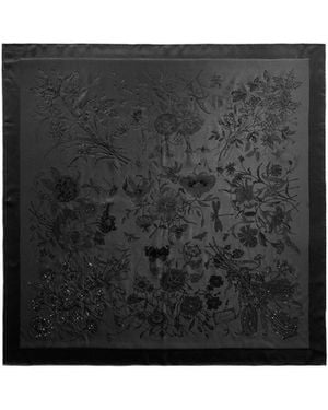 Gucci Flora Square Scarf - Black