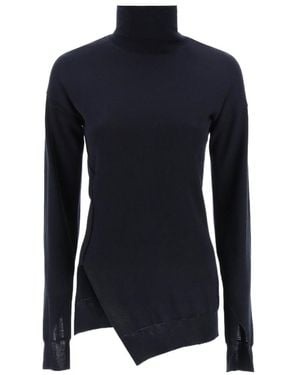 The Row High-Necked Cashmere Jumper - Blue