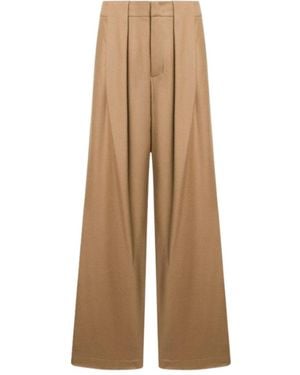 Dondup Wool Pleated Casual Pants - Natural