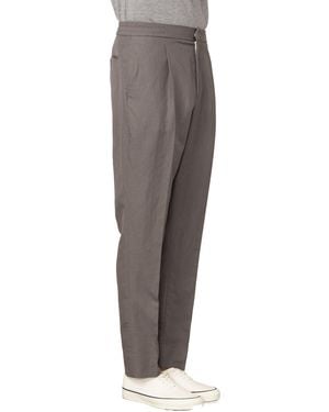 Officine Generale Pleated Casual Trousers - Grey