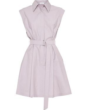 Brunello Cucinelli Belted Mini Dress - Purple