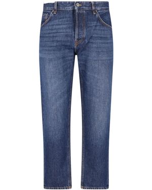Pt Pantaloni Pt Torino Button-Fly Straight-Leg Jeans - Blue