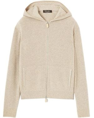 Loro Piana Varallo Hooded Knitted Cardigan - Natural