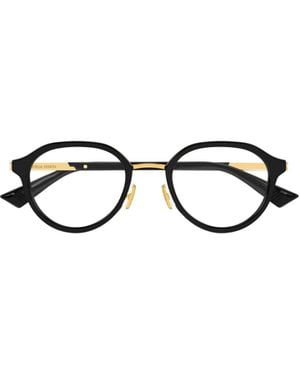 Bottega Veneta Eyewear Oval Frame Glasses - White