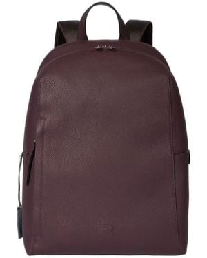 Paul Smith Burgundy Leather Backpack - Purple