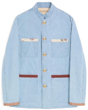 Valentino Denim Safari Jacket - Blue