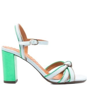 Chie Mihara Chunky High-Heeled Sandals - Metallic