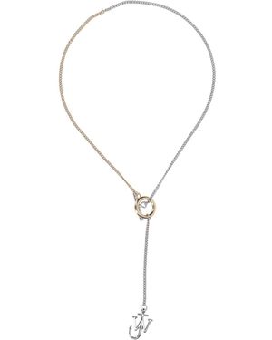 JW Anderson Jw Anderson Anchor Pendant Chain Necklace - White