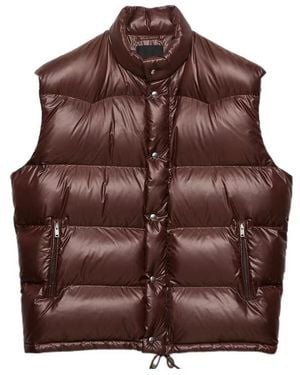 Prada Re-Nylon Down Vest - Brown