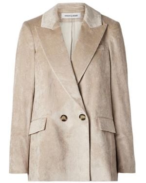 Veronica Beard Sevyn Dickey Double-Breasted Blazer - Natural