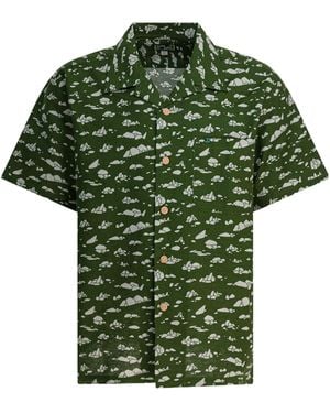 Montbell Buttoned Patterned Shirt - Green
