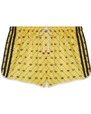 Gucci X Adidas Joint Series Shorts - Yellow