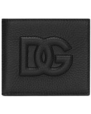 Dolce & Gabbana Portafogli Dg Logo Bi-Fold Wallet - Black