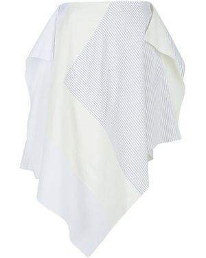 JW Anderson Jw Anderson Asymmetric Patchwork Midi Skirt - White