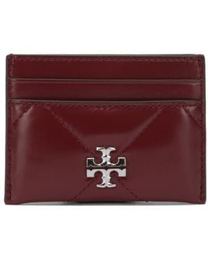Tory Burch Quilted-Design Card Holder - Red