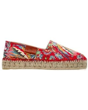 Etro Printed Platform Shoes - Red