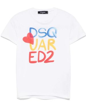 DSquared² Summer Lovers Just Right Fit T-Shirt - White