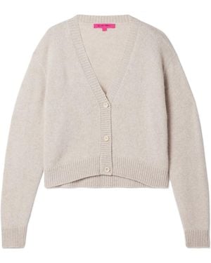 The Elder Statesman Cropped Loose Knit Jumper - White