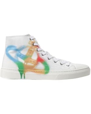 Vivienne Westwood Plimsoll High-Top Lace-Up Trainers - White