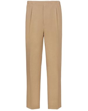 Fendi Straight-Leg Tailored Trousers - Natural