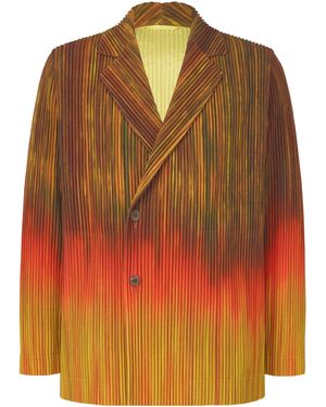 Homme Plissé Issey Miyake Homme Plissé Issey Miyake Gradient Pleated Blazer - Orange